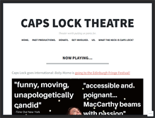 Tablet Screenshot of capslocktheatre.com